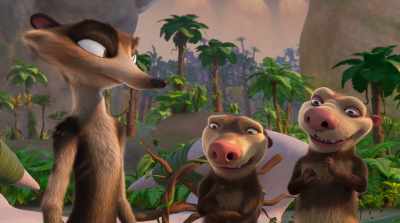 Like a surprise party with weapons.
[squeals] - The Ice Age Adventures of Buck Wild