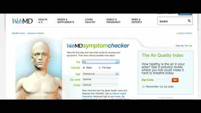 Like any good hypochondriac, 
WebMD Symptoms Checker - What the Health