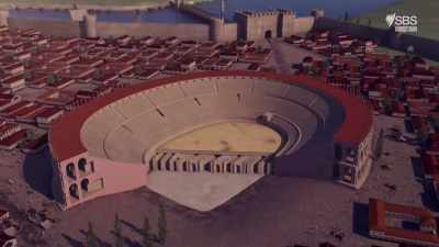 Like at the Coliseum,
a new construction technique - Roman Megastructures