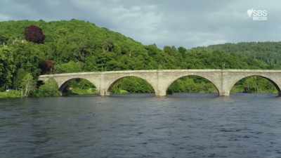 Like this beautiful crossing
here in Dunkeld. - Scotland from the Sky