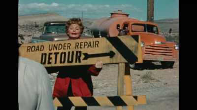 Like Hope says, he gets bored fishing - Lucy and Desi
