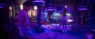 Like, look at this. It's
like Batman's stuff, but... - Blue Beetle