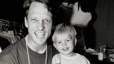 Like,
"Oh, Riley's here on tour." - Tony Hawk: Until the Wheels Fall Off