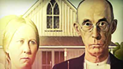 Like the farmer
in American Gothic - Killer Cases