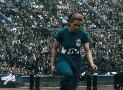 Limbering up a very necessary preliminary for the final - XIVth Olympiad: The Glory of Sport