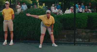 - [line judge] Fault!
- [crowd gasp] - Challengers