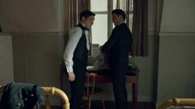[ Liquid splashes,
cellphone vibrating ] - Grand Hotel
