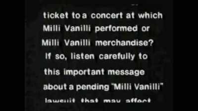 Listen carefully
to this important message - Milli Vanilli