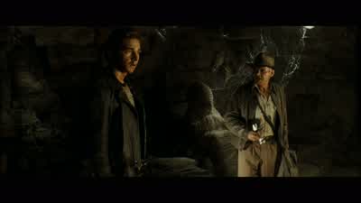 Orellana and his men might've made it out of the jungle after allGive me some lightYou don't have a knife do youLooks like he just died yesterdayIt's the wrappings They preserved himWhat just happenedHe's been wrapped up for 500 years Air doesn't agree - Indiana Jones and the Kingdom of the Crystal Skull