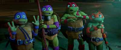- Listen. We were kidding.
- Yeah, drop that, man. This ain't - Teenage Mutant Ninja Turtles: Mutant Mayhem
