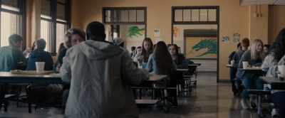 (LIVELY CHATTER,
SCHOOL BELL RINGS) - Glass