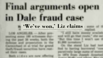 Liz Carmichael,
for the most part,
represented herself. - The Lady and the Dale