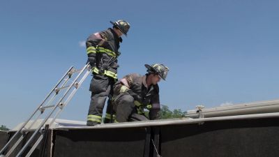 Located the victim. Send me up a line. - Chicago Fire