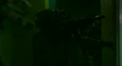 Locked gate blocking the stairs. - Zero Dark Thirty