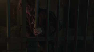 [locks clicking]
[door creaking] - Witch