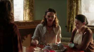 Loo is down the hall, by the way.
Lou is your cousin? - The Bletchley Circle: San Francisco