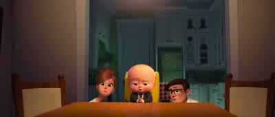 Look at him He wears a suitI know Isn't it cute He's like a little manHe carries a briefcaseDoes no else think that'sOh I don't know a little freaky - The Boss Baby
