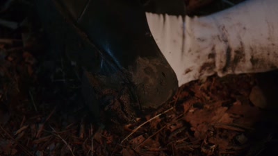 Look at how much mud
he's got on his heels. Why? - Once Upon a Crime
