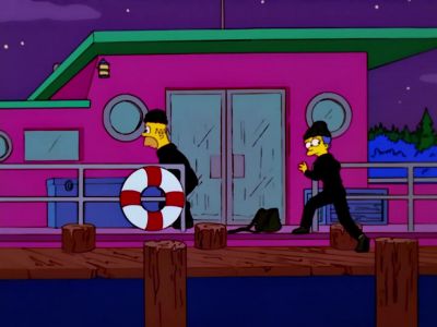 Look at her in there,
washing her body. - The Simpsons