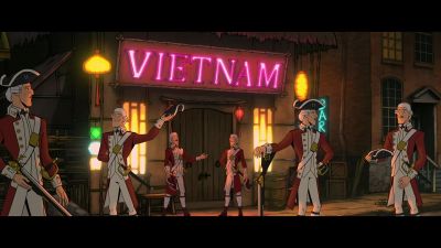 Look at this place It's a quagmire all Guv'ner - America: The Motion Picture