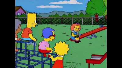 Look at the new kid
hogging the teeter-totter. - The Simpsons