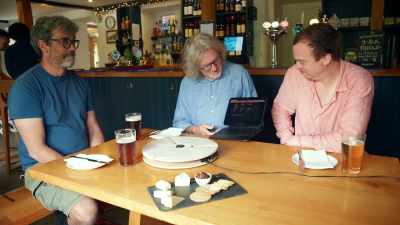 Look at this.
Biscuits, cheese, pickle. - James May and the Dull Men