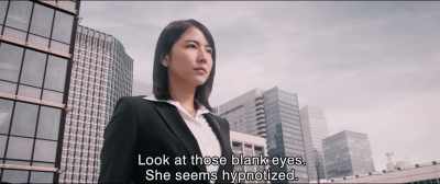 Look at those blank eyes.
She seems hypnotized. - Shin Ultraman