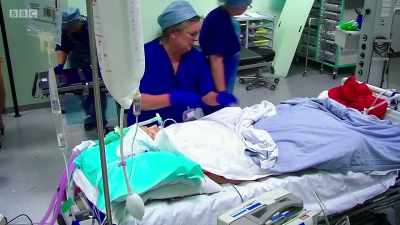 Look at you tuckered up, lovely. - Surgeons: At the Edge of Life