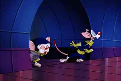 LOOK, BRAIN,
WE WENT THATAWAY. - Pinky and the Brain