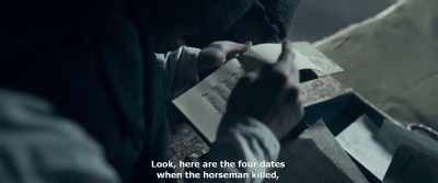 Look, here are the four dates
when the horseman killed, - Gogol. Viy
