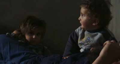 Look how he's looking at me!
Come here! - Of Fathers and Sons