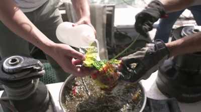   Look how many different layers
   there are of materials there. - The Story of Plastic