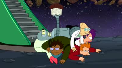 Look! Mrs. Astor's mansion, just across that rickety rope bridge. Wow, it's ricketier than it looks. - Futurama
