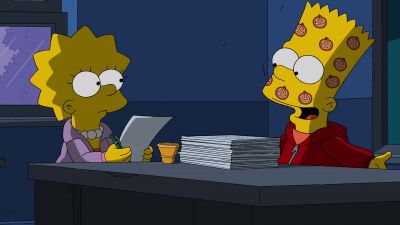 Look who's got pumpkin stickers! - The Simpsons