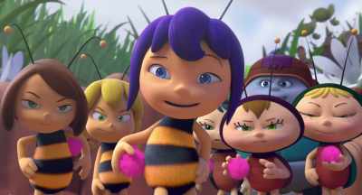 Looking a bit
off-color, Team Poppy. - Maya the Bee: The Honey Games