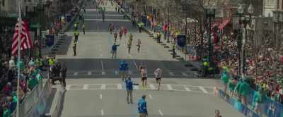 Looking down Boylston, - Patriots Day