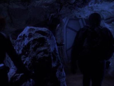 Looks like a maintenance hatch
to the installation. - Star Trek: The Next Generation