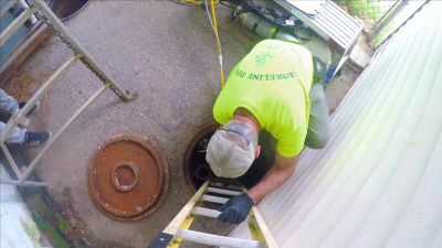 Looks like he found the clog. - Sewer Divers