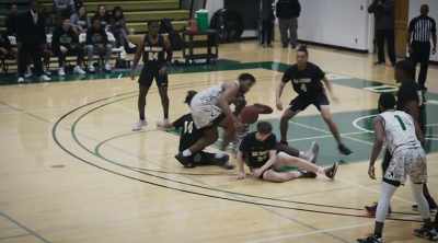 Loses his dribble.
Loose ball still on the floor. - Last Chance U: Basketball