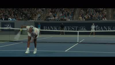 Game. Second set, vicario, six-three. One set all. - King Richard