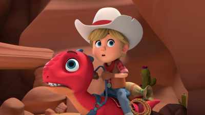[loud roaring] - Dino Ranch