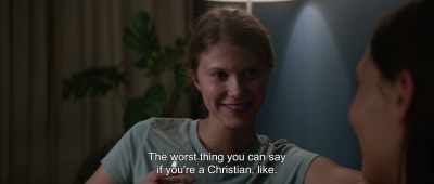 - Louder.
-"Jesus fucker". - Thelma