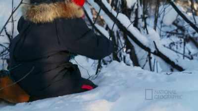 LOUISE: Look! There might be
some rabbit tracks - Life Below Zero: First Alaskans