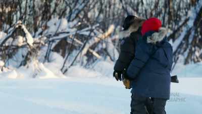 LOUISE: Looking
for ptarmigan, spruce, chickens, - Life Below Zero: First Alaskans