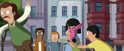 -(LOUISE SNARLS)
-(YELPS) - The Bob's Burgers Movie