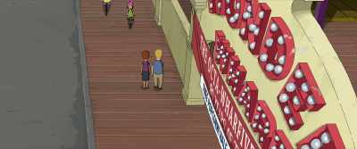 LOUISE: Why is Felix
going into Wonder Wharf - The Bob's Burgers Movie