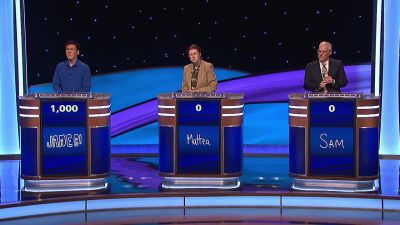 [low beeps]
Shout-out to Grace Paley. - Jeopardy! Masters