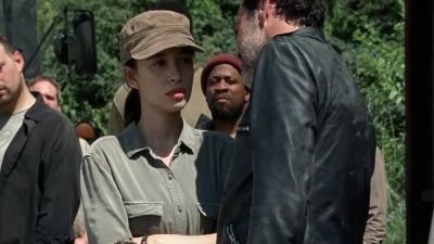 [Low-key sinister music plays] - The Walking Dead