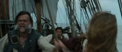 Lower the anchor on the right sideOn the starboard sideIt certainly has the element of surpriseYou're daft lady You both areDaft like JackLower the starboard anchorDo it you gobs or it's you we'll load into the cannons - Pirates of the Caribbean: The Curse of the Black Pearl
