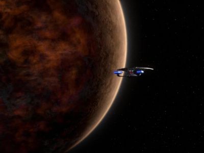 Lt Marquez has set up on the surface. - Star Trek: The Next Generation